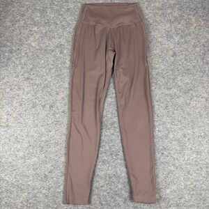 Buff Bunny Collagen Legging 27" Nylon Stretch Brown Womens Large L